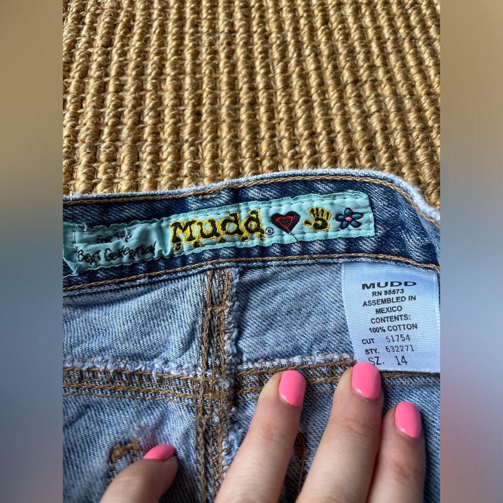Vintage 90s Mudd Flare Jeans Low Rise - Size 14 GIRLS - /8” Waist - Picture 3 of 7